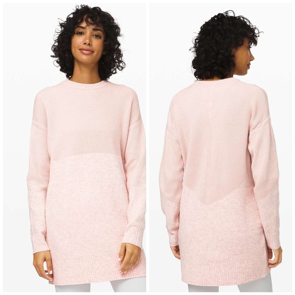 NWT Lululemon Cashmere Wool Restful Intention Sweater Dress Pink XS LW3CN0S - Picture 3 of 13